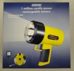 1 Million Candle Power - Re-chargeable - Hand Held Torch - yellow - 1 pk - in glossy retail box