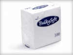 33cm 4 Fold White 2ply Bulky Soft Napkins Pk100