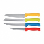 8pc Multi Coloured Knife & Chopping Board Set