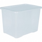 wham Crystal 80L Box & Lid Clear