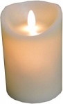 #13cm B-O Dancing Flame Cream Candle Warm White  Led W Timer