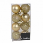 8 5cm Apx Baubles Gold