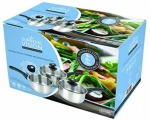 Supreme Stainless Steel 3pc Cookware Set with Glass Lid