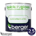 Berger Quick Dry Gloss Brilliant White 2.5 Ltr.
