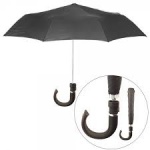 Black J Handle - Mens Black Auto Umbrella