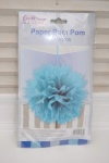 40cm Paper Pom Pom Blue