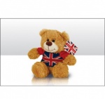 CLEARANCE Union Jack T-Shirt Bear 15cm Soft Toy Sold as Seen, NO RETURN ACCEPTED