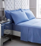 200 Tc Egyptian Cotton Fitted Sheet King Blue
