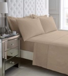 200 Tc Egyptian Cotton Fitted Sheet Single Mocha