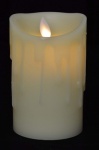 Reality Dancing Wax Ivory Wavy Candle with Timer 7.5x12.5cm