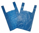 BR5 Clearly Greener Jumbo Blue Recycled Vest Carriers (12x19x23'')-(300x440x570mm) 100pcs.