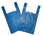 BR5 Clearly Greener Jumbo Blue Recycled Vest Carriers (12x19x23'')-(300x440x570mm) 100pcs.