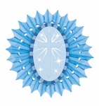 Blue Paper Fan with Cross