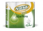 45 Rolls of Aloe Vera Nicky Elite Toilet Paper, 3 Ply