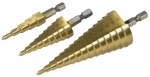 Am-Tech 3pc High Speed Steel Step Drill Set (Large) F0790