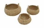 Round Handled Fleurs Basket Set of 3