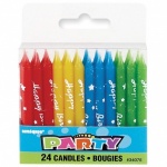 24 2.5'' Birthday Script Candles