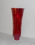 12x12 Red Ribbed Hurricane Candle Holder