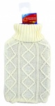 Ashley Housewares Hot Water Bottle with Cable Knit Cover