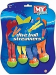4pc Dive Ball Streamers On Blistercard ''M.Y.''