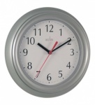 'Wycombe' Silver Plastic Wall Clock (21417)