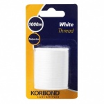 Korbond Polyester White Thread Extra Strong 1000m