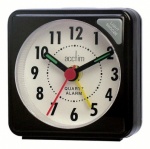 Acctim 'Ingot' Small Square Quartz Alarm Clock In Black (25/738BB)