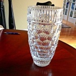 Honey Comb Lead Crystal Vase