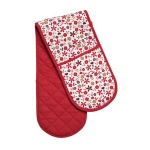 Red Daisy Double Oven Glove 100% Cotton