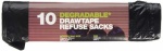 SYMPHONY DEGRADABLE REFUSE SACKS WITH DRAW TAPE 10PC ROLL