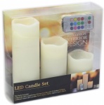 7x20cm Set of 3 LED Candles