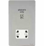 Status Shaver Socket - Dual Voltage - 115v/230v - White - 1 pk
