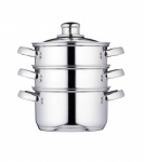 Kitchen Craft Three Tier Steamer - Small 16cm - Stainless Steel