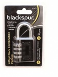 Blackspur 4 Digit Black Combination Padlock