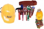 Plastic Construction Helmet With Tools