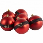 6x8cm BAUBLES RED
