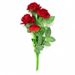 Rose Open 8 Heads 38cm Red