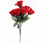 Rosebud Bunch 8 Heads 40cm Red