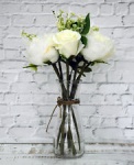 Rosebud Bunch 8head 40cm White