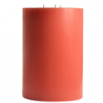 3 Wick Pillar Candle Red 6x10''