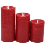 3 Wick Pillar Candle Red 5x16''