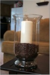 Large Glass Candle + Fruits - Coffee Beans