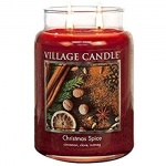 Large Glass Candle + Fruits - Xmas Spices