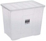 Wham Crystal 160L Box & Lid Clear