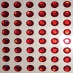 Adheisve Gemstones Round Red (91 Pieces)