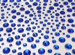 Adhesive Gemstones Mix Round Blue