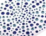 Adhesive Gemstones Mix Round Light Blue