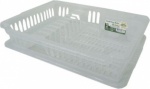 Small Clear Violet Dish Drainer with tray