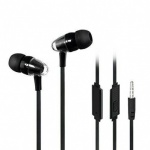 GVS Bass Power Earphones with Mic Black