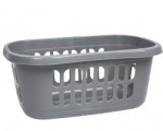 wham Casa Hipster Laundry Basket  Silver
